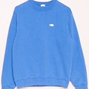 Brandy Melville Erica Crewneck Bear Royal Blue